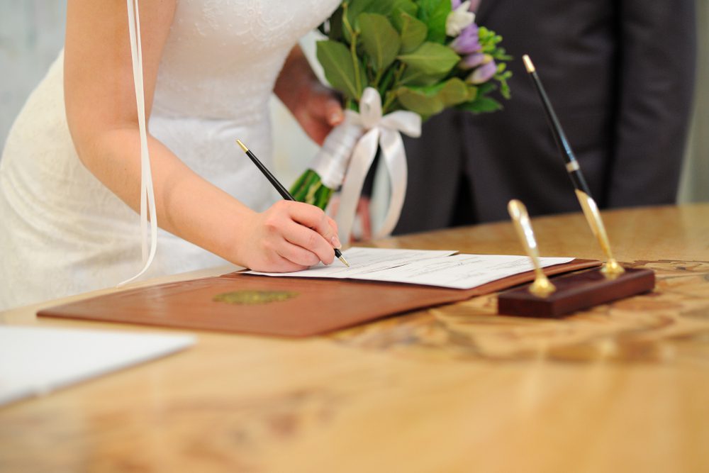 Transcrição de casamento